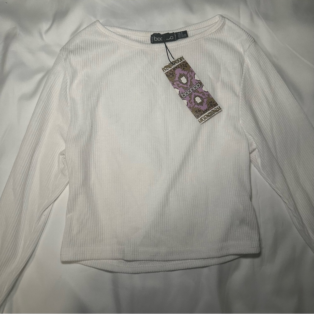 Boohoo White Long Sleeve